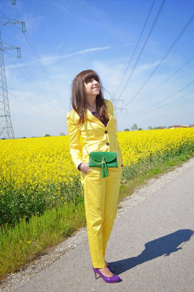 ako nosiť žltú_žltý kostým_outfit_Katharine-fashion is beautiful_Jakubčová